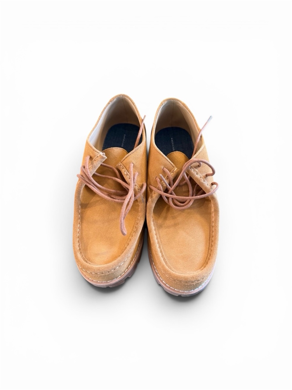 American Eagle Outfitters Tan Suede Derby with Chunky Lug Sole